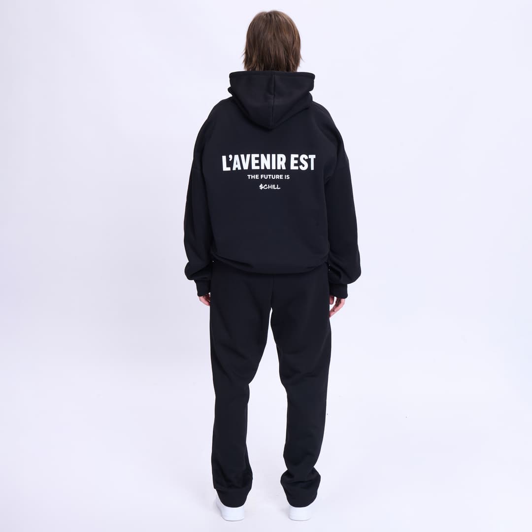 Black OG Chill Whale Hoodie