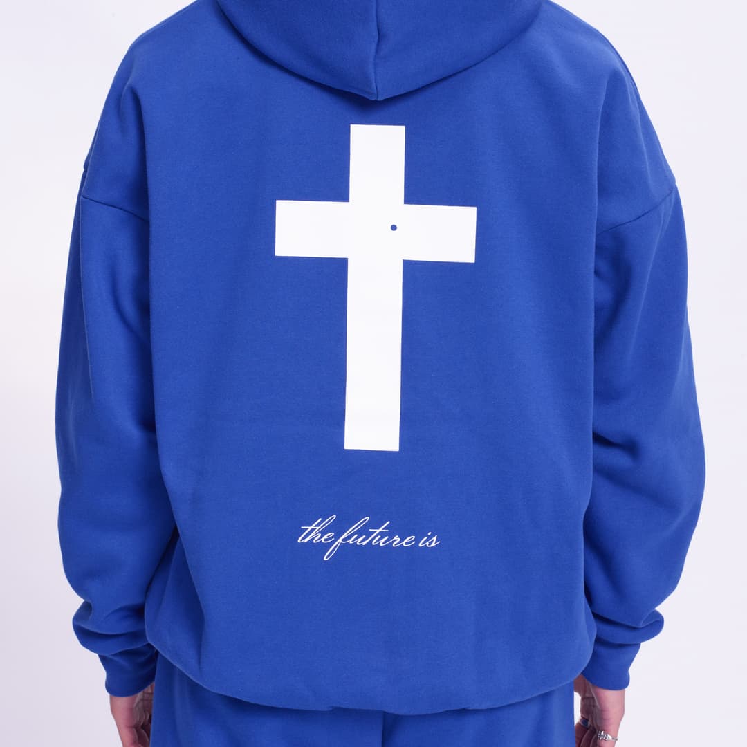 Royal Blue Heart of the Cross Hoodie