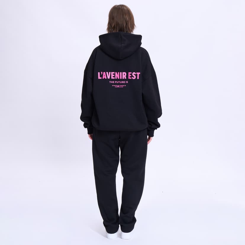 Black OG Hoodie - Pink Text