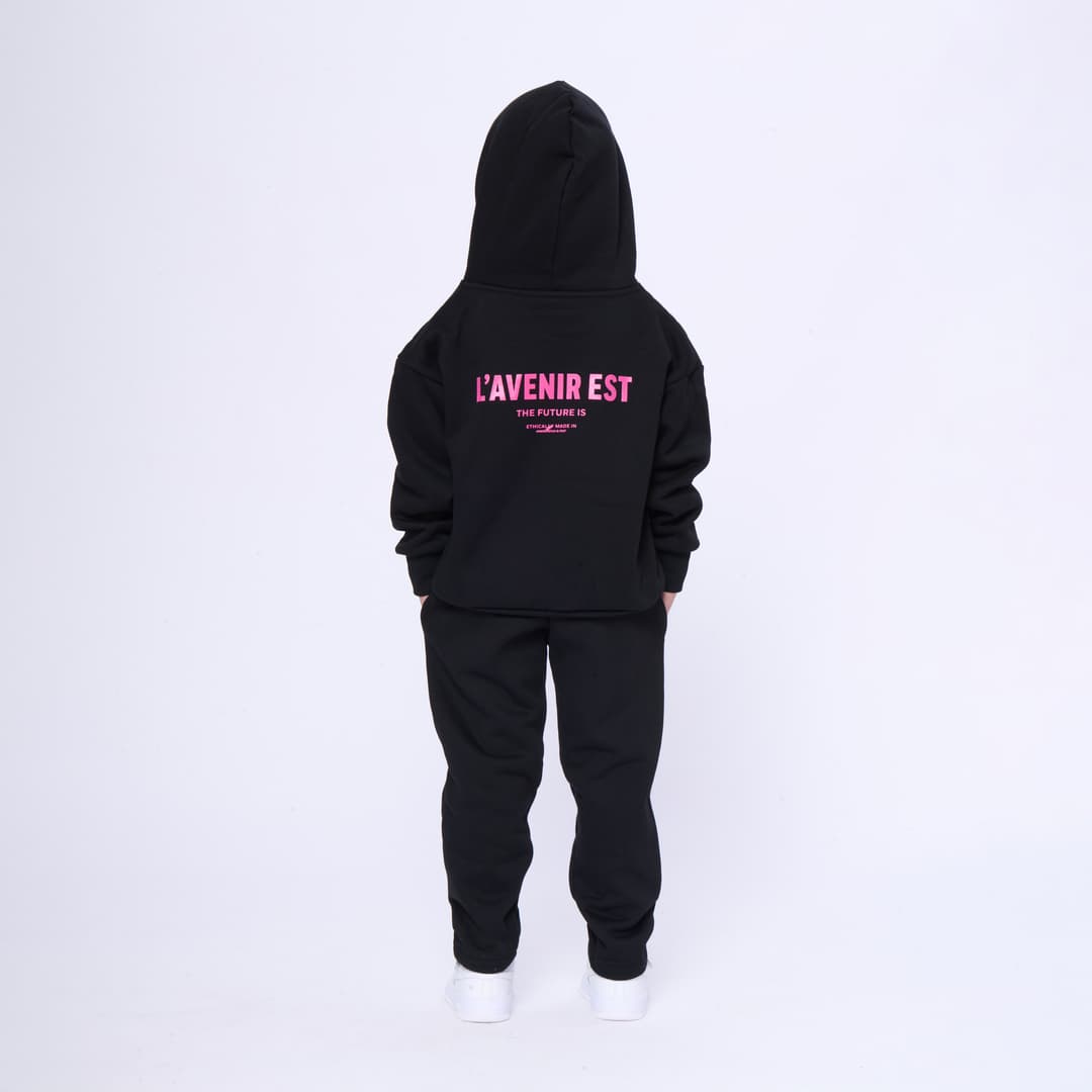 Black OG Hoodie - Pink Text 