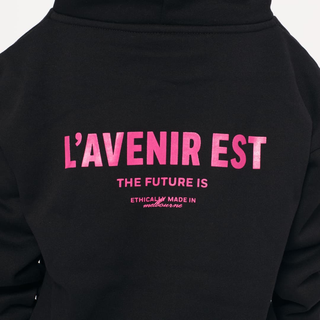 Black OG Hoodie - Pink Text 