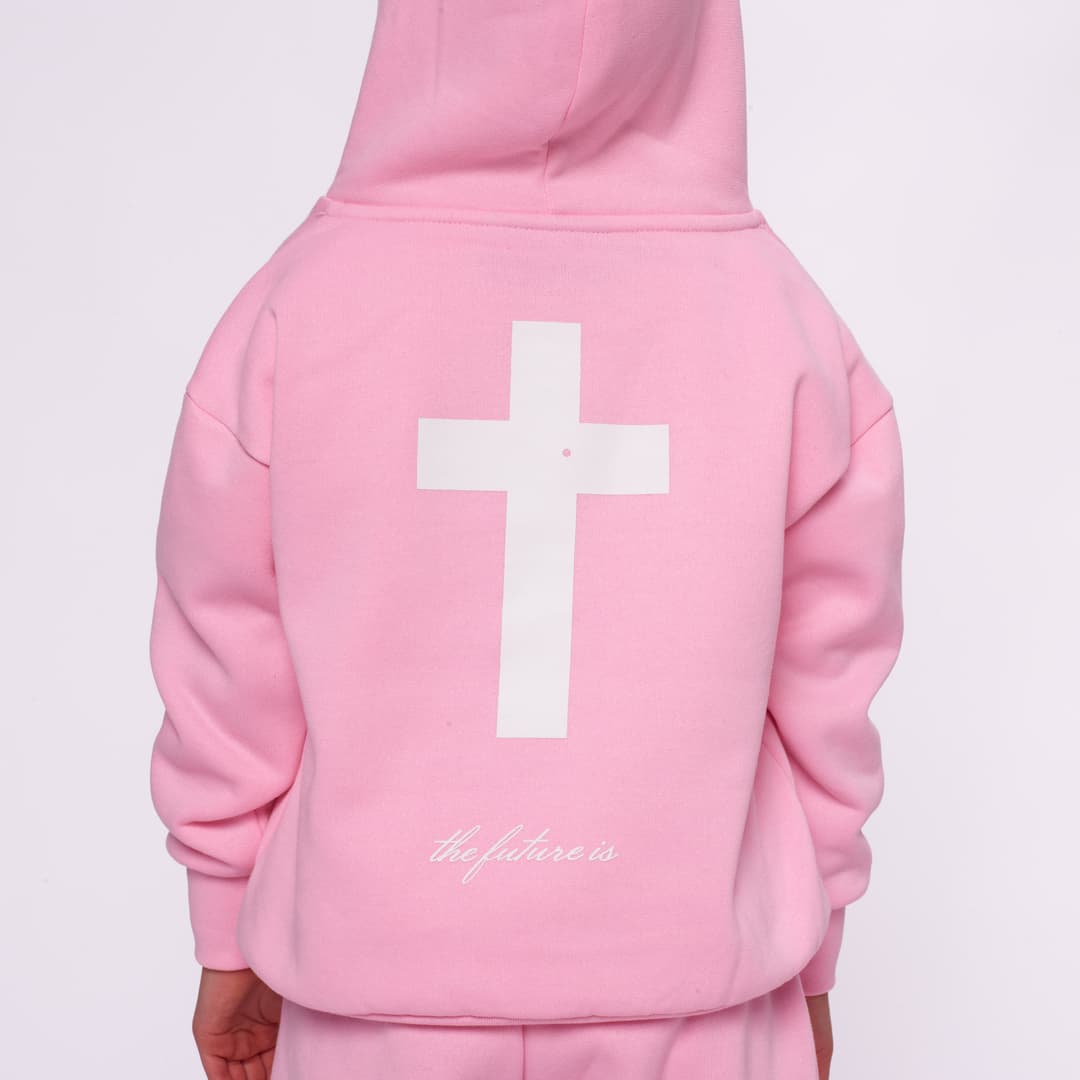 Baby Pink Heart of the Cross Hoodie