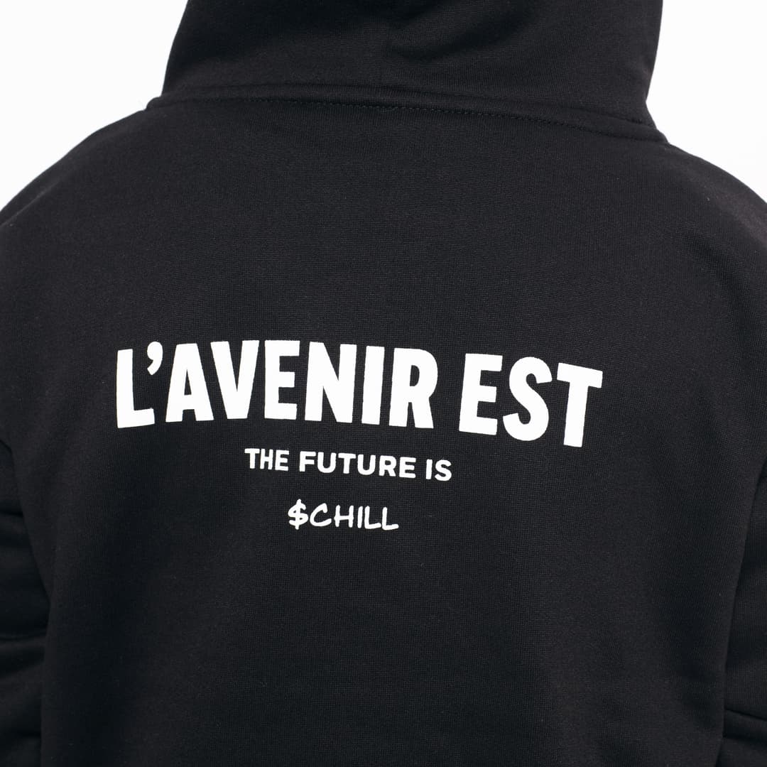 Black OG Chill Whale Hoodie - Kids